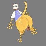 balls big_butt butt coin coin_purse genitals looking_at_viewer looking_back magic male simple_background smile smiling_at_viewer solo rasetaa ena:_dream_bbq ena_(series) kane_(ena) animal_humanoid felid felid_humanoid humanoid living_coin mammal mammal_humanoid 1:1 absurd_res hi_res shaded simple_shading