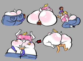 alternate_universe anthro anus big_breasts big_butt blonde_hair bodily_fluids bottomwear breasts brown_hair butt carrying_another clothing crossgender cum cum_inside denim denim_bottomwear denim_clothing duo ejaculation facesitting female fur genital_fluids hair huge_breasts huge_butt jeans male male/female mtf_crossgender oral pants sex shirt sitting sitting_on_another size_difference tail topwear white_body white_fur sabs under(her)tail undertale undertale_(series) asgore_dreemurr assmore_derear frisk_(undertale) frisky_(under(her)tail) boss_monster_(undertale) human mammal absurd_res hi_res