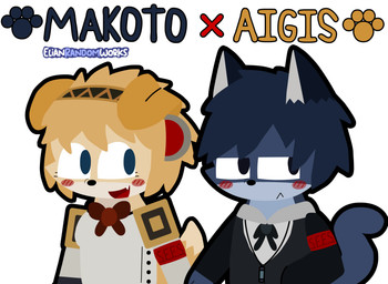 alternate_species anthro blush duo female furrification hand_holding holding_paws male male/female ship vehicle watercraft elianrandomworks atlus megami_tensei persona_(series) persona_3 sega aigis aigis_(persona) minato_arisato hi_res