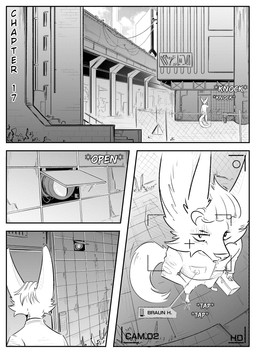 anthro camera camera_view city city_background clothed clothing detailed_background inner_ear_fluff male outside solo text tuft kifyun2 braun_(kifyun2) canid canine fox mammal absurd_res black_and_white comic hi_res monochrome