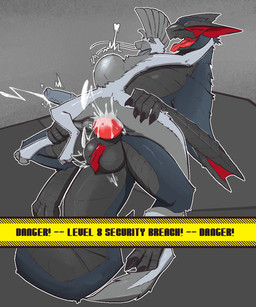 abdominal_bulge anal anthro balls big_balls big_penis bodily_fluids cum cum_inflation cum_inside cum_while_penetrated duo genital_fluids genitals inflation male male/male penetration penis size_difference smaller_penetrated text vegashasfrozenover capcom monster_hunter sock_(vegashasfrozenover) flying_wyvern nargacuga unknown_species english_text hi_res