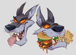 alternate_species anthro burger food fries fur holidays male simple_background polartoons activision crash_bandicoot_(series) halloween mythology tiny_tiger canid canine dasyuromorph mammal marsupial mythological_canine mythological_creature recently_extinct_species thylacine werecanid werecanine werecreature werewolf 2020 digital_media_(artwork) hi_res