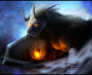 black_bars feral horn lamp lantern smile solo yellow_eyes hydlunn mythology dragon mythological_creature mythological_scalie scalie digital_media_(artwork)