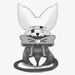 4_eyes anthro bow_tie happy headpat male multi_eye solo tail tail_motion tailwag pixmeer meer_(pixmeer) domestic_cat felid feline felis mammal 1:1 2d_animation animated