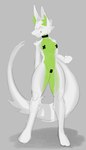 anthro breasts collar eyeless female grey_background grin nipple_tape nude pasties pussy_tape simple_background smile solo standing tape pushinc4 clodespin_(species)