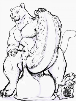 animal_genitalia animal_penis anthro balls big_balls big_penis claws feline_genitalia feline_penis genitals huge_balls huge_penis hyper hyper_balls hyper_genitalia hyper_penis looking_at_viewer male nude paws penis smile solo nolow felid mammal pantherine 2021 hi_res