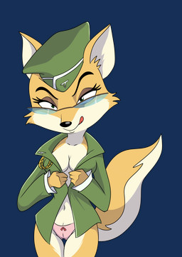 anthro breasts camel_toe cleavage clothed clothing eyebrows eyelashes eyewear female fur glasses green_eyes hat headgear headwear jacket military military_cap military_uniform navel panties rope simple_background solo tail thigh_gap tongue topwear transparent_background underwear uniform weapon yellow_body yellow_fur lonbluewolf sek_studio squirrel_and_hedgehog lt._fox_vixen canid canine fox mammal 2013 alpha_channel digital_media_(artwork) hi_res