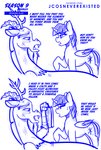 blue_and_white chimera comic conditional_dnp dialogue discord_(mlp) draconequus english_text equid equine fangs female feral friendship_is_magic hasbro horn horse jcosneverexisted male mammal monochrome my_little_pony mythological_creature mythological_equine mythology pony sketch teeth text twilight_sparkle_(mlp) winged_unicorn wings wounded