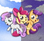 apple_bloom_(mlp) bow brown_eyes cub cutie_mark_crusaders_(mlp) equine female feral friendship_is_magic fur green_eyes hair horn horse my_little_pony orange_fur pegasus pony purple_eyes purple_hair red_hair scootaloo_(mlp) sweetie_belle_(mlp) tan_fur two_tone_hair unicorn white_fur wings young
Rating: Safe
Score: 1
User: king-kaze
Date: July 26, 2013