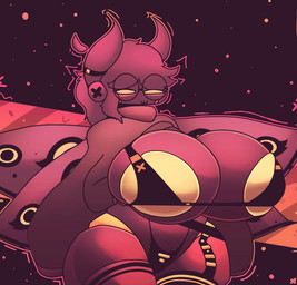 4_arms abstract_background antennae_(anatomy) anthro areola big_breasts bikini bikini_bottom bikini_thong bikini_top black_background blush bouncing_breasts breasts cleavage clothed clothing eyewear female freckled_wings glasses glowing glowing_eyes glowing_nipples hair hand_on_hip happy highleg huge_breasts hyper hyper_breasts legwear machine mismatched_socks multi_arm multi_limb multi_mouth nipples outline pattern_clothing presenting presenting_breasts round_glasses short_hair simple_background skimpy solo star striped_clothing stripes stylized sweater swimwear thick_thighs thigh_highs topwear turtleneck two-piece_swimsuit wide_hips wings x_symbol yellow_areola yellow_eyes yellow_nipples ludicrousspeeds nov_(noveuxa) arthropod hybrid insect lepidopteran moth animated hi_res