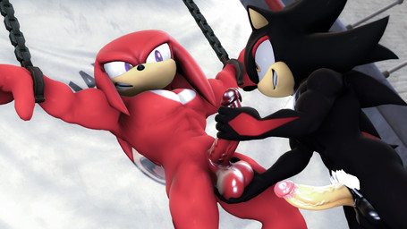 abs ball_fondling balls bdsm bondage bound chain chained duo erection fondling genitals gym handjob male male/male muscular muscular_male pecs penile penis sex loafsfm sega sonic_the_hedgehog_(series) knuckles_the_echidna shadow_the_hedgehog echidna eulipotyphlan hedgehog mammal monotreme 16:9 3d_(artwork) digital_media_(artwork) hi_res source_filmmaker_(artwork) widescreen