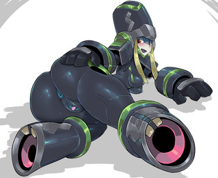 anus blush breasts butt clitoris female genitals hand_on_butt heart_censor heart_symbol looking_at_viewer machine not_furry pose reclining simple_background solo vulva y_anus pochincoff darling_in_the_franxx studio_trigger genista humanoid robot robot_humanoid censored pinup