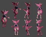 anthro bell bell_collar blue_eyes bottomless breasts clothed clothing collar featureless_crotch female horn jingle_bell looking_at_viewer non-mammal_breasts partially_clothed pink_body pink_scales scales solo topwear tube_top elsian karbon jennie_koe_bolde kobold reptile scalie 3d_(artwork) blender_(artwork) digital_media_(artwork) hi_res