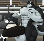 abs animal_genitalia animal_penis anthro balls barazoku biceps big_balls big_biceps big_hands big_muscles big_pecs big_penis biped black_nipples black_penis bodily_fluids breast_milking canine_genitalia canine_penis claws cum erection fur genital_fluids genitals horn huge_balls huge_muscles huge_penis humanoid_genitalia humanoid_penis hyper hyper_balls hyper_genitalia hyper_muscles hyper_penis inside knot lactating looking_at_viewer machine male male_lactation milk milk_stream milking_machine muscular muscular_anthro muscular_male nipples nude pec_milking pecs penis side_view smile solo tail thick_penis tube vein veiny_penis white_balls croiyan canid canine canis mammal wolf 2017 digital_media_(artwork) shaded soft_shading