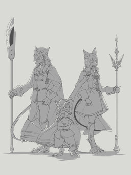 alternate_costume ambiguous_anthro ambiguous_gender anthro belt biped bottomwear breasts cape claws clothed clothed_ambiguous clothed_anthro clothed_female clothed_male clothing crossed_arms digitigrade eyebrows feet female footwear fully_clothed fully_clothed_ambiguous fully_clothed_anthro fully_clothed_female fully_clothed_male group hair hat headgear headwear holding_melee_weapon holding_object holding_polearm holding_spear holding_weapon iris kemono larger_anthro larger_female larger_male looking_at_viewer male melee_weapon mouth_closed pants polearm pose royalty shadow shirt size_difference smaller_ambiguous smaller_anthro snout spear standing toe_claws toeless_footwear toes topwear trio uniform weapon whiskers uni-6 final_fantasy final_fantasy_ix square_enix freya_crescent prince_puck_(character) sir_fratley burmecian mammal rodent 2025 3:4 absurd_res digital_drawing_(artwork) digital_media_(artwork) greyscale hi_res monochrome male_(lore)