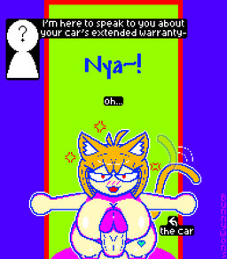 animal_ears big_breasts big_penis blonde_hair breasts cross-popping_vein faceless_character featureless_breasts genitals gynomorph hair huge_breasts huge_penis intersex leg_tattoo motion_lines penis pupils shortstack slit_pupils solo t-pose t-pose_for_dominance tattoo bunnywons tsukihime type-moon neco-arc animal_humanoid felid felid_humanoid feline feline_humanoid humanoid mammal mammal_humanoid