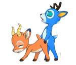 2021 all_fours anal anal_orgasm anal_penetration animal_crossing animal_genitalia animal_penis antelope anthro anthro_on_anthro antlers artist_logo balls bam_(animal_crossing) beau_(animal_crossing) biped blue_body blue_fur bodily_fluids bovid brown_hooves cervine_genitalia cervine_penis cum cum_drip cum_string cum_while_penetrated dated deer digital_drawing_(artwork) digital_media_(artwork) dripping duo ecmajor ejaculation erection eyebrows eyes_closed freckles from_behind_position fur genital_fluids genitals hooves horn logo looking_pleasured male male/male mammal multicolored_body multicolored_fur nintendo nude open_mouth orange_body orange_fur orgasm orgasm_face penetration penis raised_tail scut_tail sex short_tail side_view simple_background standing standing_doggystyle standing_sex tail toony two_tone_body two_tone_fur white_background yellow_inner_ear
