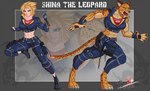 abs anthro belt black_sclera blonde_hair blue_eyes boots bottomwear claws clothed clothing crop_top digitigrade female finger_claws fingerless_gloves footwear fur gloves hair handwear leopard_spots markings midriff muscular muscular_female open_mouth pants sharp_teeth shirt shoes solo spots spotted_body spotted_fur teeth topwear yellow_eyes hexen_(artist) bloody_roar konami shina_(bloody_roar) felid feline human leopard mammal pantherine 2022 digital_media_(artwork) hi_res watermark