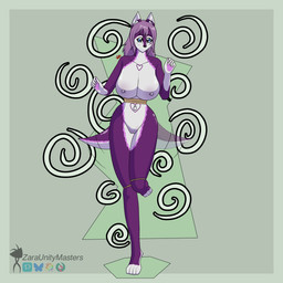 big_breasts breasts earsup female genitals green_background hair implied_breast_expansion inflatable long_hair messy_hair nervous nozzle nozzle_(valve) nozzle_on_belly nozzle_on_breast nozzle_on_tail nude on_one_leg pawpads pool_toy purple_body purple_hair rubber_band simple_background standing tail tail_motion tailwag thick_thighs vulva white_body zaraunitymasters sierra_(sierrapooltoy) animate_inanimate canid canine living_inflatable living_latex living_pool_toy mammal 1:1 hi_res watermark