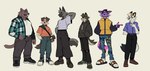 anthro athletic athletic_anthro athletic_male biped black_body black_fur fur grey_body grey_fur group looking_at_viewer male overweight overweight_anthro overweight_male purple_body purple_fur slim_anthro slim_male standing white_body white_fur yellow_body yellow_fur hemuchang autumn_(outumn) pots_(hemuchang) shin_(hemuchang) sleepy_(sleepyfox) canid canine canis domestic_dog felid fox mammal pantherine 2024 hi_res