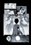 anthro comic duo english_text glay_(layer) hard_translated hi_res japanese_text layer_(artist) male marine monochrome muscular muscular_male reptile scalie stasis_chamber text third-party_edit translated yuka_(layer)