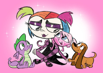 biped black_clothing black_dress black_eyes black_nose blue_eyes brown_body brown_fur clothing dress eyeliner female feral floppy_ears fur green_eyes green_spikes group hair heart_nose heart_symbol lips long_ears makeup multicolored_hair pink_hair pink_nose ponytail purple_body purple_eyeliner purple_lips purple_scales quadruped rainbow_hair scales white_body white_skin roboticjester friendship_is_magic growing_up_creepie hasbro littlest_pet_shop littlest_pet_shop_(2012) my_little_pony mythology pound_puppies pound_puppies_(2010) creepie_creecher minka_mark spike_(mlp) strudel atelid canid canine canis dachshund domestic_dog dragon haplorhine human hunting_dog mammal monkey mythological_creature mythological_scalie new_world_monkey primate scalie spider_monkey crossover hi_res