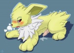 3_toes animal_genitalia blush canine canine_penis eeveelution erection feral fur jolteon male mammal nintendo open_mouth penis pink_penis pokémon precum simple_background video_games vswitch white_fur
Rating: Explicit
Score: 4
User: vswitch
Date: March 03, 2014
