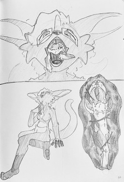 ambiguous_gender ambiguous_prey anthro breasts duo eyewear featureless_breasts female glasses internal micro open_mouth oral_vore pouch_(anatomy) swallowing tongue vore wearing_glasses rii1040 rii_(rii1040) rucio_(radix) kangaroo macropod mammal marsupial unknown_species 2025 comic graphite_(artwork) hi_res monochrome traditional_media_(artwork)