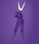 breast_grab breasts fingers genitals hand_on_breast humanoid_genitalia humanoid_pussy purple_background purple_body pussy simple_background solo thick_thighs morfkey hollow_knight team_cherry hornet_(hollow_knight) humanoid hi_res