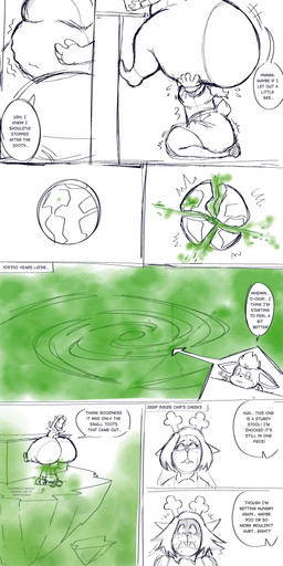 anthro antlers big_butt bodily_fluids butt clothed clothing crying destruction dialogue duo fart fart_cloud fart_fetish female freckles fur green_fart_cloud hair horn huge_butt hyper hyper_fart immortality open_mouth planet planet_destruction simple_background smile space speech_bubble suffering tail tears text thick_thighs time_skip white_body wide_hips wings ti-ling atlus deltarune sega sonic_the_hedgehog_(series) sonic_unleashed undertale_(series) chip_(sonic) noelle_holiday canid canine canis chihuahua deer domestic_dog gaia mammal new_world_deer reindeer toy_dog absurd_res comic digital_media_(artwork) english_text hi_res