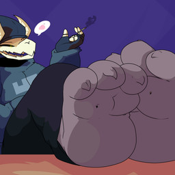 ambiguous_gender bone cigarette feet foot_fetish foot_focus macro micro relaxing sitting skeleton smile smoking smoking_cigarette solo dragotrashcan tabi_(fnf) humanoid 1:1 absurd_res hi_res