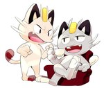 angry anthro chair coin container crossed_legs cup duo fangs fur furniture grey_body grey_fur male simple_background smile smug tan_body tan_fur tea_cup teeth tongue whiskers yelling masshiro nintendo pokemon team_rocket meowth_(team_rocket) alolan_form alolan_meowth domestic_cat felid feline felis generation_1_pokemon generation_7_pokemon mammal meowth pokemon_(species) regional_form_(pokemon) 2019