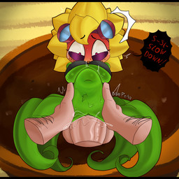 abdominal_bulge anthro anthro_penetrated asking_to_slow_down big_breasts big_penis black_bars bodily_fluids bottomless bottomless_female breasts clothed clothing disembodied_hand disembodied_penis duo erection extreme_penetration eyewear eyewear_on_head female female_penetrated fleshlight_position flower genital_fluids genitals goggles goggles_on_head heart_pupils heart_symbol human_on_anthro human_penetrating human_penetrating_anthro interspecies larger_human larger_male living_condom male male/female male_penetrating male_penetrating_female navel non-mammal_breasts non-mammal_navel non-mammal_vulva penetration penile penile_penetration penis penis_in_vagina plant rough_sex sex size_difference smaller_anthro smaller_female smaller_penetrated stretched_vagina sweating_profusely tears torso_grab under_boob vaginal vaginal_fluids vaginal_penetration vulva don_pena electronic_arts plants_vs._zombies plants_vs._zombies_heroes popcap_games solar_flare_(pvz) elemental_creature flora_fauna flower_creature human mammal sunflower_(pvz) 1:1 2025 absurd_res hi_res letterbox