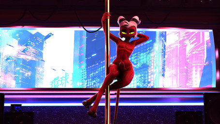 dancing erection genitals male nipples nude nude_male penis pole pole_dancing red_body red_skin solo unknown_artist valorlynz_(modeler) hellaverse helluva_boss moxxie_(helluva_boss) humanoid imp 16:9 3d_(artwork) digital_media_(artwork) hi_res widescreen