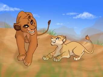 ambiguous_gender anniehyena_(artist) cub disney feline feral grin hyenafur lion mammal sala the_lion_king vitani young
Rating: Safe
Score: 1
User: akiacat
Date: January 22, 2014
