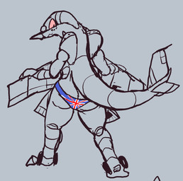 aircraft anthro bikini bikini_bottom butt cheeky cheeky_panties clothed clothing female flag_bikini looking_at_viewer looking_back machine military_vehicle swimwear topless two-piece_swimsuit union_jack_bikini united_kingdom vehicle woodhouse3d harrier_jump_jet aeromorph living_aircraft living_machine living_vehicle hi_res
