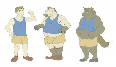 4_fingers anthro base_one_layout basic_sequence belly big_belly biped bottomwear brown_body brown_fur brown_hair clothed clothing fingers footwear front_view fur hair hand_on_belly hand_on_hip hooved_fingers hooves human_to_anthro light_body light_skin linear_sequence male one_row_layout overweight overweight_male shirt shoes shorts simple_background solo species_transformation standing tank_top three_frame_image three_frame_sequence topwear transformation transformation_sequence weight_gain white_background canson equid equine horse human mammal 2016 digital_media_(artwork) sequence