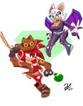 adventurer anthro breasts duo exposed_breasts female hunter male male/female spread_legs spreading thick_thighs wide_hips henrytoons sega sonic_the_hedgehog_(series) knuckles_the_echidna rouge_the_bat bat echidna mammal monotreme absurd_res hi_res