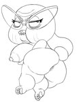 2017 3_toes anthro anus areola big_areola big_breasts big_butt big_eyes big_glasses big_head big_nipples biped breasts buckteeth butt cartoon_network digital_drawing_(artwork) digital_media_(artwork) elderly_anthro elderly_female eyebrows eyelashes eyewear eyewear_only feet female frown glasses glasses_only huge_butt joanna_watterson lagomorph leporid lying mammal mature_anthro mature_female monochrome nipples nude old on_side pawpads pdxyz plantigrade rabbit scut_tail short_tail simple_background solo tail teeth the_amazing_world_of_gumball thick_thighs toes wearing_glasses white_background wrinkles