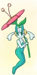 anthro anthrofied female flower green_eyes hair plant pokemorph solo white_hair unknown_artist nintendo pokemon floette generation_6_pokemon pokemon_(species) red_flower_floette