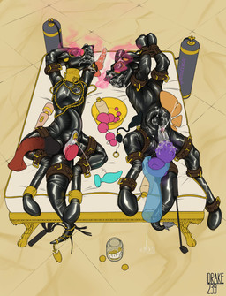abdominal_bulge anal anal_beads anal_penetration anthro aphrodisiac_gas bdsm bodily_fluids bondage bondage_gear bondage_gloves bound buttplug chastity_cage chastity_device clothing cum cum_in_mouth cum_inside cum_while_chaste cumshot dildo disembodied_hand drone duo_focus ejaculation genital_fluids genitals group handwear intestinal_bulge knot knotted_dildo large_penetration latex latex_clothing latex_skinsuit male male/male object_in_ass penetrable_gag penetrable_sex_toy penetration penis plug_(sex_toy) sex_toy sex_toy_in_ass sex_toy_insertion skinsuit slit_chastity tight_clothing unusual_chastity urethral urethral_penetration vibrator wand_vibrator drake239 out-of-placers mavoka mammal yinglet absurd_res hi_res