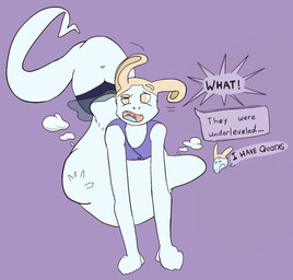 belly big_belly casual_vore chicken_parm_(globaldonut34) clothing death dialogue digestion fatal_vore female fur simple_background solo talking_to_viewer text unwilling_prey vore globaldonut34 ghost lagomorph leporid mammal rabbit spirit english_text hi_res