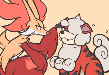 :3 ambiguous_anthro ambiguous_feral ambiguous_gender anthro biped black_body black_fur black_nose black_stripes cheek_tuft crouching cute_fangs duo facial_tuft fangs feral fur hair hair_over_eye inner_ear_fluff kemono looking_at_another monotone_tail multicolored_body multicolored_fur nude pink_inner_ear quadruped red_body red_ears red_eyes red_fur red_inner_ear_fluff red_nose side_view simple_background sitting snaggle_tooth stripes tail teeth tuft white_body white_fur white_hair white_tail yellow_background yellow_body yellow_ears yellow_fur gd-058 nintendo pokemon canid canine delphox generation_6_pokemon generation_8_pokemon hisuian_form hisuian_growlithe mammal pokemon_(species) regional_form_(pokemon) 2024 aliasing binary_drawing colored digital_drawing_(artwork) digital_media_(artwork) flat_colors hi_res