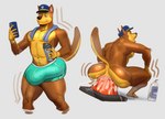 anal anal_penetration anthro big_bulge bulge clothing improvised_dildo improvised_sex_toy male penetration traffic_cone underwear lotolotl paw_patrol chase_(paw_patrol) canid canine canis domestic_dog german_shepherd herding_dog mammal pastoral_dog hi_res