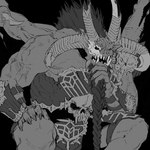 anthro armor beard biceps bone chaos claws clothing crouching facial_hair hair horn male mane membrane_(anatomy) membranous_wings muscular muscular_male muscular_thighs piercing pose simple_background sitting skull solo teeth thinking thinking_pose vein veiny_arms veiny_muscles veiny_wings wings sallllltywater warhammer_(franchise) skarbrand bloodthirster chaos_daemon daemon_of_khorne demon 1:1 alpha_channel digital_media_(artwork) hi_res