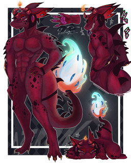 anthro black_body black_fur blazewraith claws demonic fantasy fire fur horn laugh long_tail looking_at_viewer male multi_eye muscular pawpads paws red_body red_eyes red_skin smile solo spikes tail text tired veliar mythology dragon mammal mythological_creature mythological_scalie scalie 4:5 character_name hi_res model_sheet