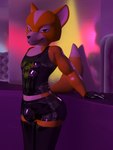 anthro femboy latex male muscular muscular_femboy muscular_male nightclub solo themeshow101 nintendo star_fox fox_mccloud canid canine fox mammal 3:4 3d_(artwork) absurd_res digital_media_(artwork) hi_res