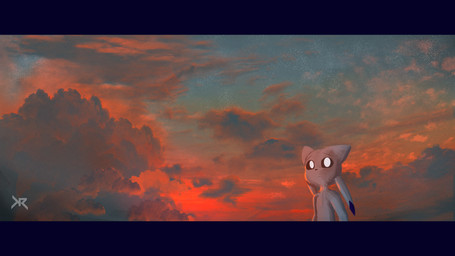 ambiguous_gender cloud looking_up sky solo sunset rekku484 microsoft ori_(series) xbox_game_studios rafa_(rekku484) guardian_spirit 16:9 absurd_res hi_res huge_filesize letterbox widescreen