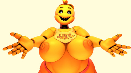 5_fingers anthro areola beakless bib big_breasts breasts clothing female fingers heart_pupils huge_breasts looking_at_viewer machine nipples non-mammal_breasts non-mammal_nipples open_mouth open_smile orange_areola orange_nipples overweight overweight_anthro overweight_female panties pink_clothing pink_panties pink_underwear profanity reaching_towards_viewer sharp_teeth simple_background smile smiling_at_viewer solo teeth underwear white_background wide_hips yellow_body octal octal_(modeler) five_nights_at_freddy's five_nights_at_freddy's_2 scottgames toy_chica_(fnaf) animatronic avian bird chicken galliform phasianid robot robot_anthro 16:9 2022 3d_(artwork) digital_media_(artwork) hi_res widescreen