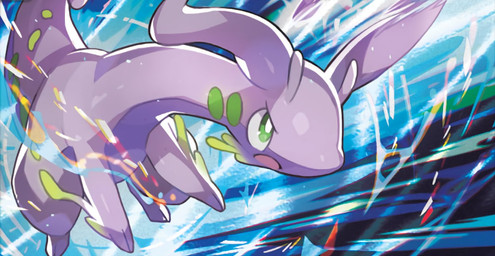 action_pose angry attack feral green_eyes open_mouth pose purple_body purple_skin slime solo tail naoki_saito nintendo pokemon pokemon_tcg gastropod generation_6_pokemon goodra mollusk pokemon_(species) scalie official_art